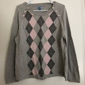 IZOD Women’s Sweater Pink/Grey
